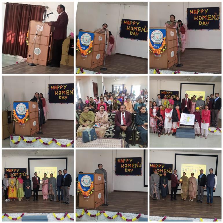 International Women's Day celebrated at Govt. Science College, Jagraon