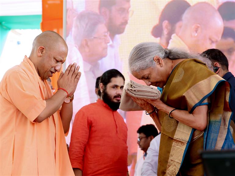 Nirmala Sitharaman unveils statues of three South Indian saints in UP's Ayodhya