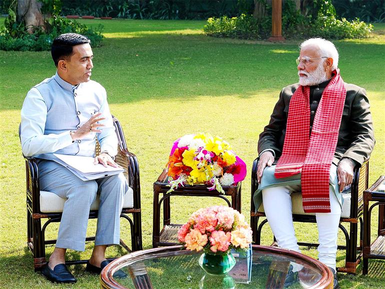 PM Modi extends birthday greetings to Goa CM Pramod Sawant