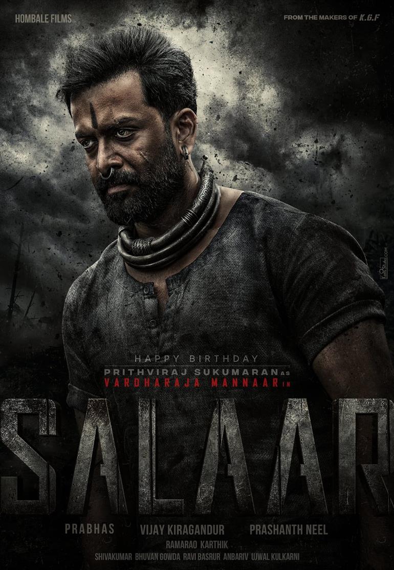 Salaar': Prithviraj looks sharp in first look poster; Pic Inside