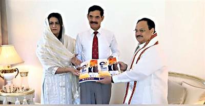 JP Nadda meets former Army chief Dalbir Singh Suhag as part of BJP's mega outreach programme