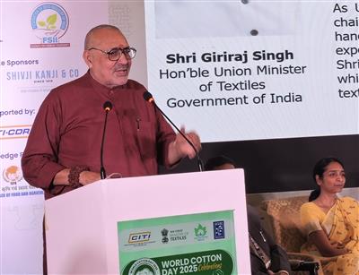 India aims for USD 100 billion in textile exports, carbon neutrality by 2030: Giriraj Singh