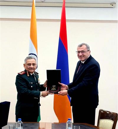 CDS General Anil Chauhan Leads Indian Defence Delegation to Armenia
