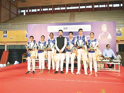 Anurag Thakur visits SAI's Calicut Centre to interact with athletes