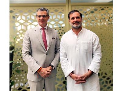 EU delegation meets Congress leaders Rahul Gandhi, Salman Khurshid as part of engagement with political parties