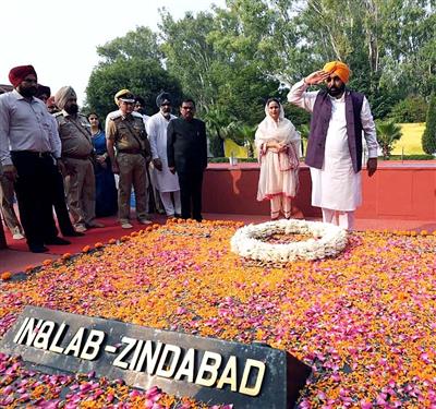 Our Govt Is Following Ideals Of Shaheed-e-Azam Bhagat Singh, Rajguru, Sukhdev: CM Bhagwant Singh Mann