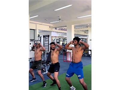 Shreyas Iyer's fun dance video on Ajith's song with Shikhar Dhawan, Tilak Verma from gym leaves netizens in splits