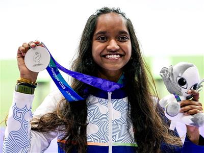 Tamil Nadu CM Vijay hails Elavenil for two silver medals at Asian Games 2026